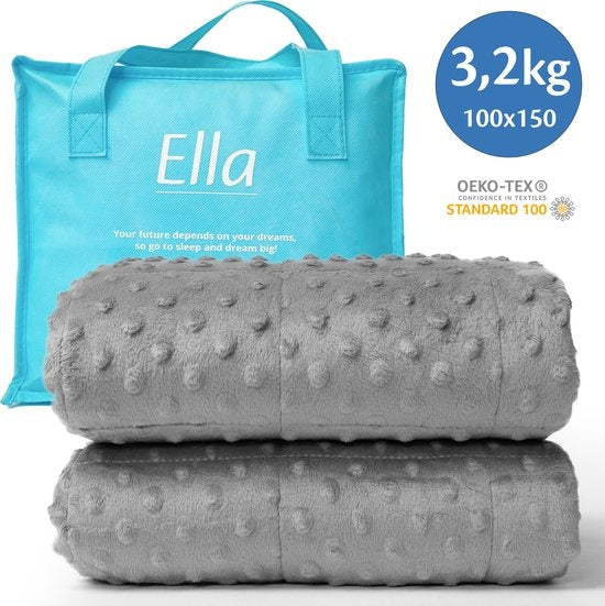 8720618853042 - EL Life Wiegedecke Kind 32kg - 100 x 150cm - Wiegedecke - OEKO-TEX Baumwolle & Minky Fleece