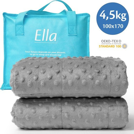 8720618853080 - EL Life Wiegedecke Kind 45kg - 100 x 170cm - Wiegedecke - OEKO-TEX Baumwolle & Minky Fleece