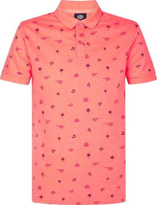 8720625731128 - - Herren All-over Print Polo Outer Banks - Rosa - Größe S