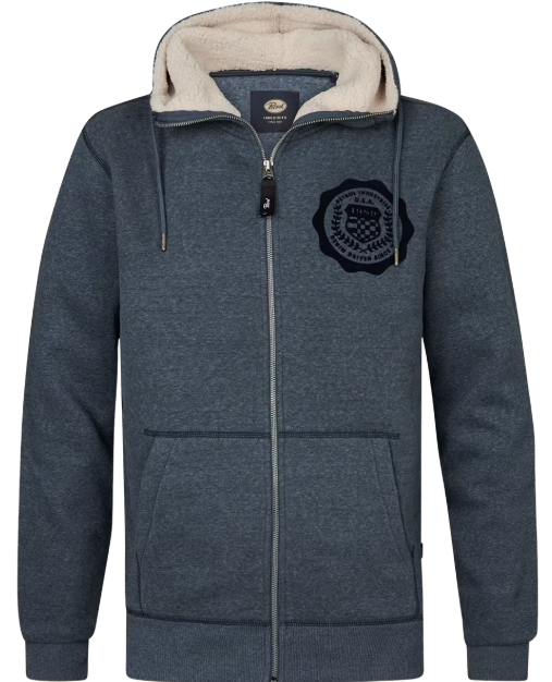 8720625842121 - Mens Zip Hoodie - Größe L - Weiche und strapazierfähige Sweatweste mit Teddy-Kapuze