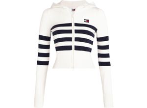 8720636524023 - TOMMY Jeans Strickjacke Patch tailliert für Damen weiß S