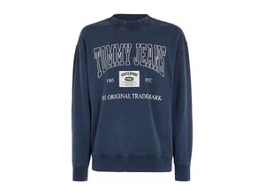 8720636548241 - TOMMY Jeans Sweatshirt Print-Motiv Baumwolle für Herren blau S