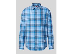 8720636564135 - TOMMY Jeans Freizeithemd Baumwolle Kent-Kragen für Herren blau S