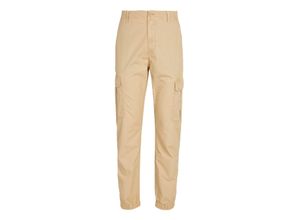 8720636591834 - TOMMY Jeans Cargohose Ethan Label Eingrifftaschen für Herren beige 34 32