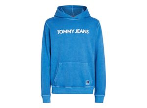 8720636738123 - TOMMY Jeans Hoodie Baumwolle Kängurutasche für Herren blau L