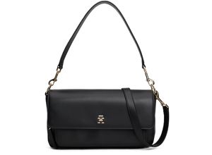 8720636892634 - TOMMY HILFIGER Schultertasche Emblem Kunstleder für Damen schwarz