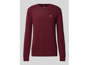 8720637259535 - Slim Fit Strickpullover mit Logo-Badge