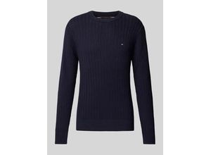 8720638232049 - Slim Fit Strickpullover mit Fischgrät-Struktur