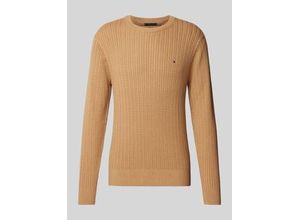 8720638247609 - Slim Fit Strickpullover mit Fischgrät-Struktur 8720638247609 - Slim Fit Strickpullover mit Fischgrät-Struktur