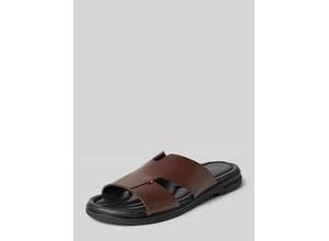 8720638769095 - Slipper aus Leder mit Cut-out am Riemen 8720638769095 - Slipper aus Leder mit Cut-out am Riemen