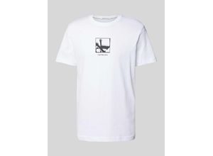 8720639015924 - T-Shirt mit Label-Print Modell GRID BOX