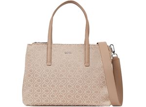 8720639016334 - Shopper Logomuster Emblem für Damen beige