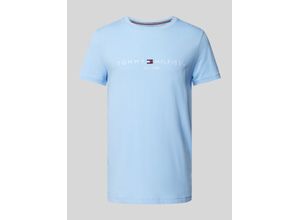 8720642997361 - - Klassisches T-Shirt in Hellblau mit Logo