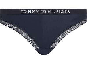 8720643547879 - TOMMY HILFIGER Tonal Logo Lace Slip Logo-Bund Spitze für Damen blau S