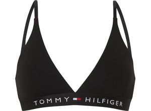 8720643762715 - TOMMY HILFIGER Triangel-BH bügellos Logo-Unterbrustband für Damen schwarz M