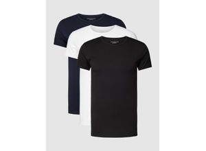 8720643763408 - - 3er-Pack T-Shirts in Weiß Schwarz und Marineblau