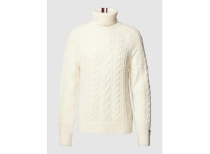 8720645105664 - Rollkragenpullover mit Zopfmuster