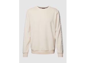 8720645395065 - - Sweatshirt aus Velours in Beige mit Logo-Neutral