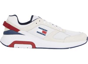 8720646062928 - TOMMY Jeans Sneaker Runner Leder Wechselfußbett für Herren weiß 41