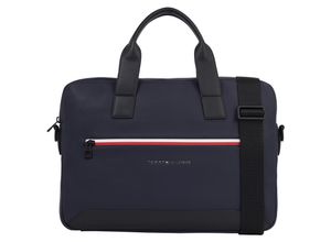 8720646504206 - Messenger Bag TOMMY HILFIGER TH ESS CORP COMPUTER BAG Gr B H T 375 cm x 27 cm x 6 cm blau (space blue) Damen Taschen Businesstaschen