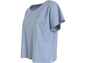 8720646608003 - TOMMY HILFIGER Schlafshirt Seitenschlitze für Damen blau XS