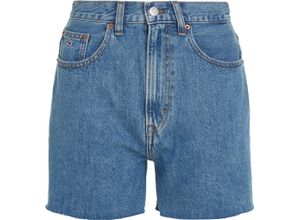 8720646697137 - TOMMY Jeans Jeansshorts Label Gürtelschlaufen für Damen blau 26