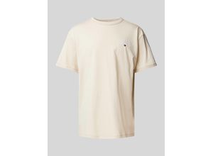 8720646713455 - TOMMY Jeans T-Shirt Logo-Stickerei für Herren beige L