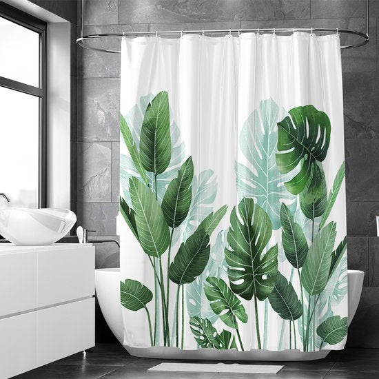 8720648194221 - Duschvorhang Anti-Schimmel - Strelitzia - inklusive Ringe - wasserdicht - Polyester - Duschvorhang 180x200 cm