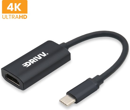 8720648282935 - USB C zu HDMI Adapter - Unterstützt 4K 60Hz - Typ C zu HDMI - Thunderbolt 3 - Schwarz