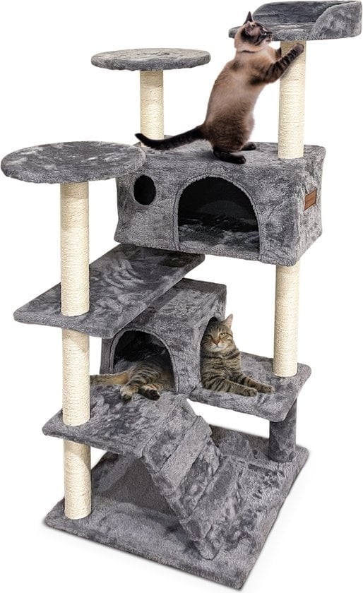 8720648292477 - Katzenkratzbaum für Katzen - 50x50x130cm - Kratzbaum für Großkatzen - Katzenturm