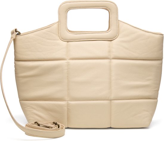 8720663253712 - Chabo Bags - Queens Shopper - Umhängetasche - Handtasche - Leder - Creme Weiß