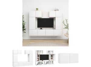 8720679887956 - Vidaxl - 6-tlg TV-Schrank-Set Weiß Holzwerkstoff