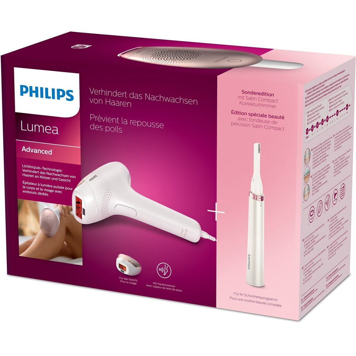 8720689017381 - Elektrischer Epilierer mit Lichtimpulsen Lumea Advanced BRI921 00