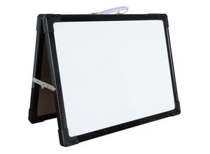 8720704603032 - Vivol - Tragbares Whiteboard - 30 x 40 cm - Schwarz - Beidseitig beschreibbar - Tragbare Magnettafel mit Tragegriff & Alu-Rahmen