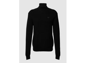 8720705047651 - Rollkragenpullover mit Label-Detail