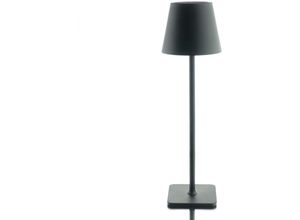 8720725771550 - Led Tischlampe Metall Schwarz mit Verlängerungsstück & USB-Aufladung - Lumineo