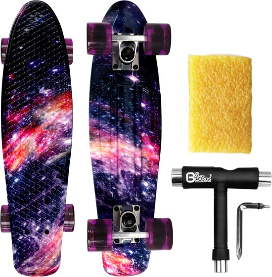 8720726037051 - Mini Cruiser - LED-Wielen - Skateboard - Meisjes - Jongens - Penny Board - Deep Sky