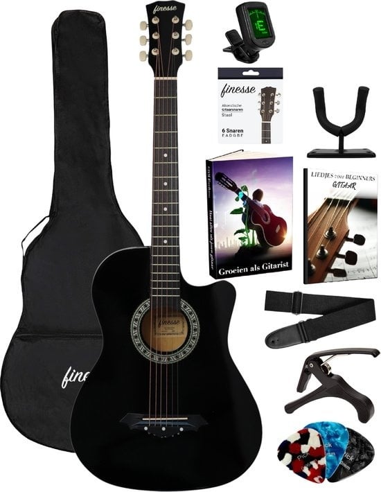 8720726037167 - Finesse Akustikgitarre - Starter Set - Klassisch - Westerngitarre - Guitar Kids - Houston