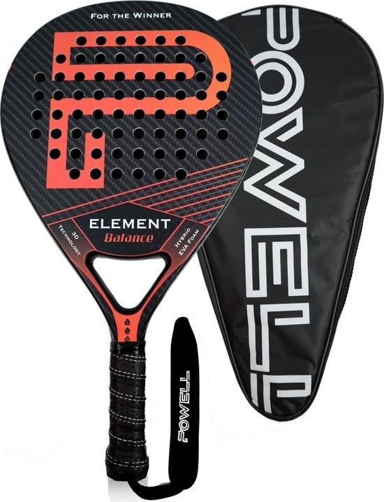 8720726037259 - POWELL Padelschläger - mit Hülse - Drop - 3K Carbon - 3D-Tech - Balance