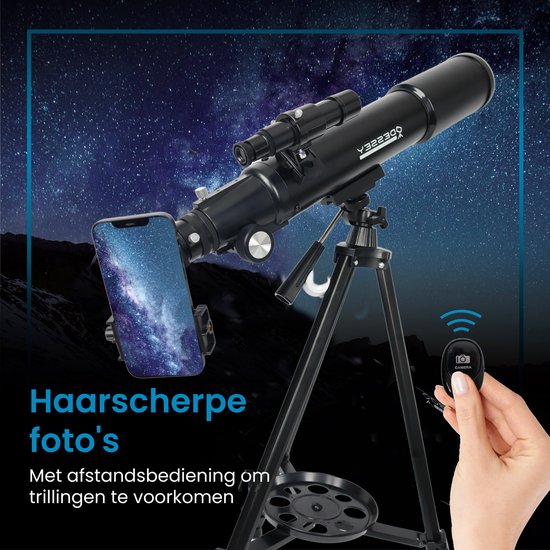 8720726037891 - ODESSEY¬Æ BLACK HOLE Edition Refractor Telescoop 250 X Zoom ‚Äì Sterrenkijker ‚Äì Telescoop Kinderen & Volwassenen ‚Äì Sterrenkijker voor Kinderen ‚Äì Sterrenkijker Telescoop