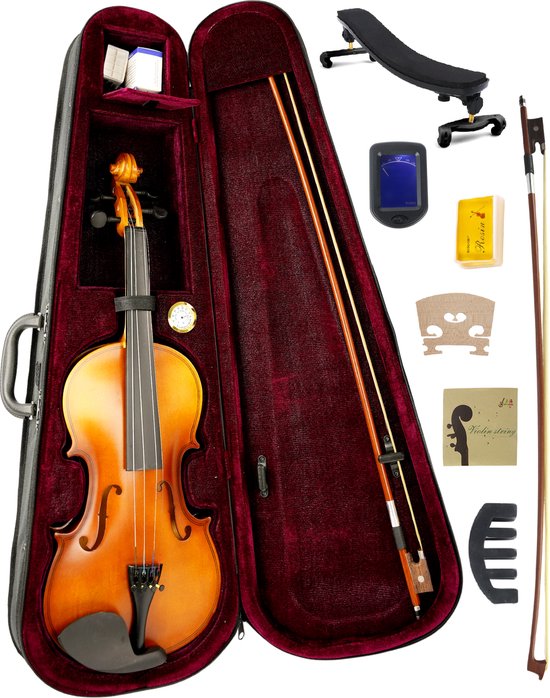 8720726037945 - Viool Starterset - met Koffer & Accessoires - 4 4 - Viool Muziekinstrument - Milan