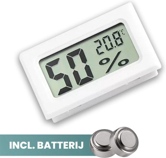 8720726415262 - Hygrometer - Wetterstation - Luftfeuchtigkeitsmesser - Thermometer für Innenräume - inkl Batterien