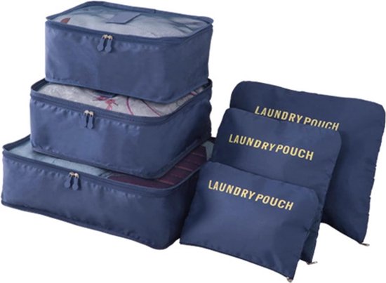 8720726415644 - PathsailÂ® Packing Cubes Set 6-teilig - Gepäck-Organizer - Koffer-Organizer-Set - Dunkelblau