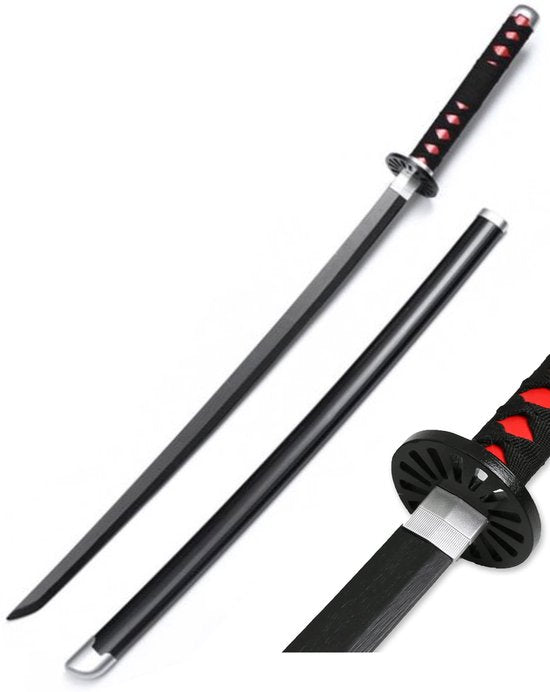 8720726421928 - Dämonentöter - Katana - 104cm - Katana-Schwert - Inkl Ständer - Samurai - Ninja - Anime - Schwert - Holz - Schwerthalter - Katana-Halter - Zenitsu - Tanjiro - Kamado - Nichirin-Schwert - Box-Set - Manga