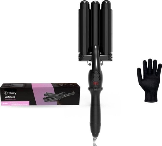 8720726511094 - Tenify Waffeleisen - Wellen-Lockenstab - 25mm - Waver - Wellen-Lockenstab - Beach Waves - Geschenk zum Muttertag