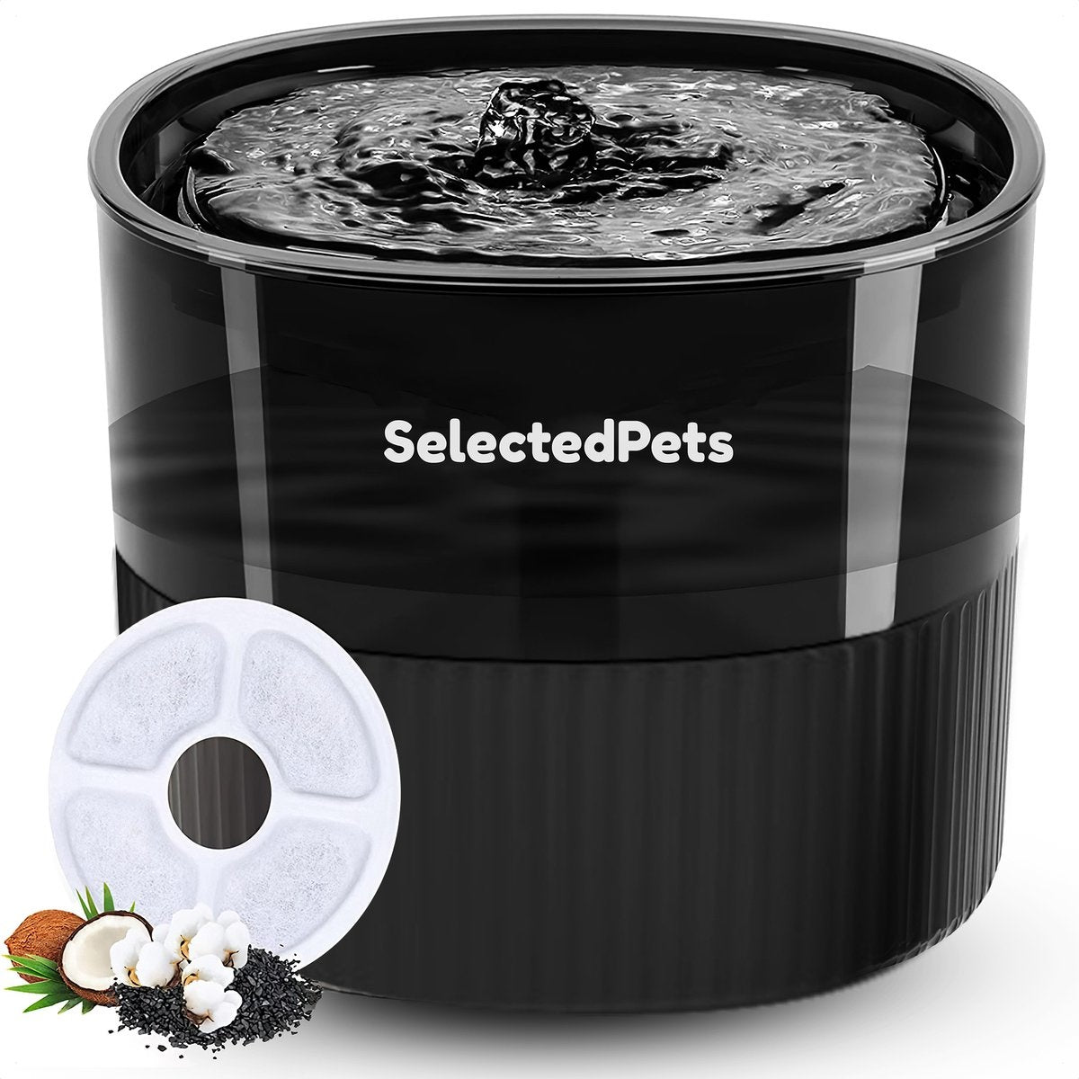 8720726588058 - Trinkbrunnen für Katzen und Hunde - Katzenbrunnen - Schwarz - 18L - Mit Filter