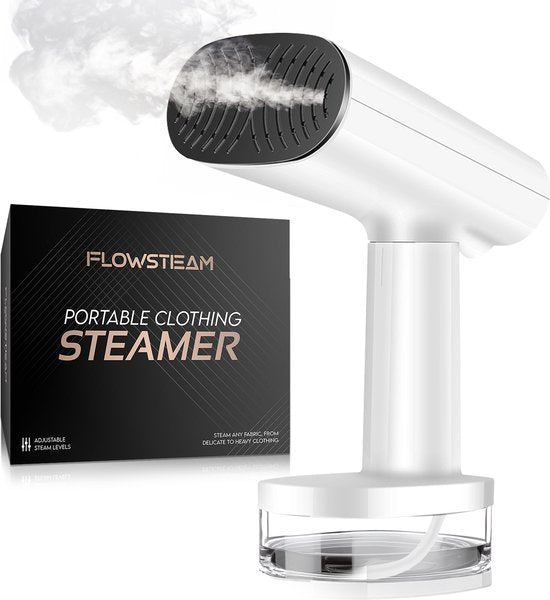 8720726622349 - FLOWSTEAM® Luxury Clothes Steamer - Hand Steamer - Steamer Clothes - Snow White Edition