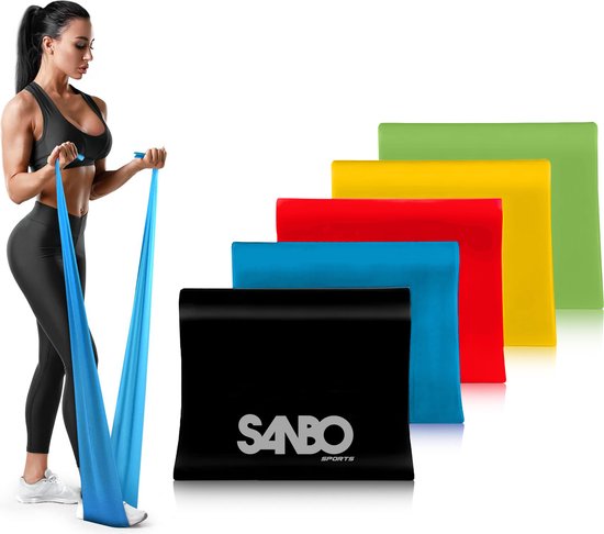 8720828027288 - Resistance Band Set - 200 x 15 cm - Widerstandsband - Fitness Elastic - Pilates - Theraband