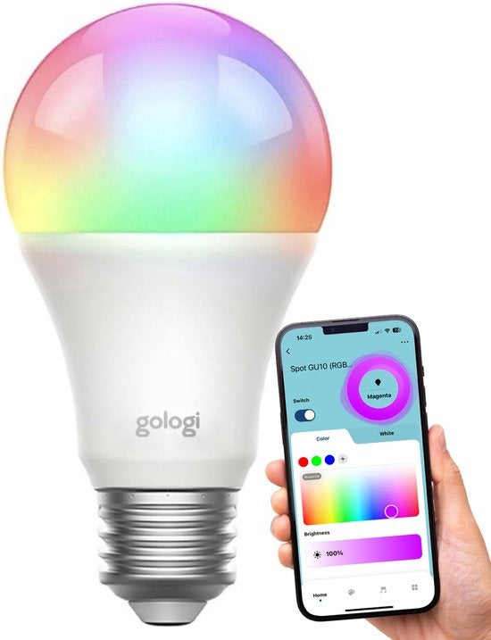 8720828084496 - Smart e27 Glühbirne Lampe - Intelligente led Beleuchtung - Dimmbar - Wifi - 16M Farben - RGB