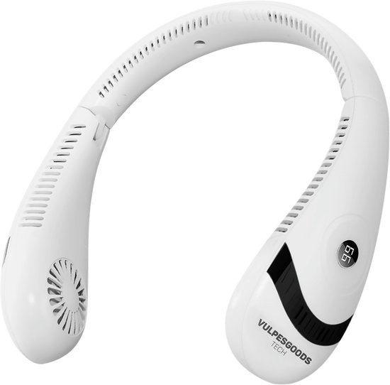 8720828099070 - Vulpes Goods® Tech - Halsventilator - Tragbarer Gesichtsventilator - USB-Ventilator - Mini-Ventilator - Wiederaufladbar - 3 Positionen - PRO Version